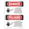 Signmission OSHA Sign, 10" H, 7" W, Rigid Plastic, High Voltage Will Shock Death Spanish, VS-1350 OS-DS-P-710-VS-1350 - alternate 1